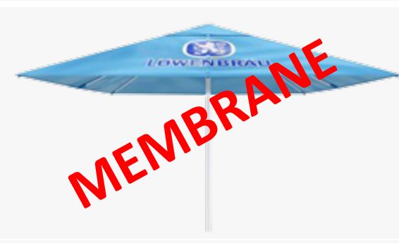 SONNENSCHIRM MEMBRANE LÖWENBRÄU4X4M