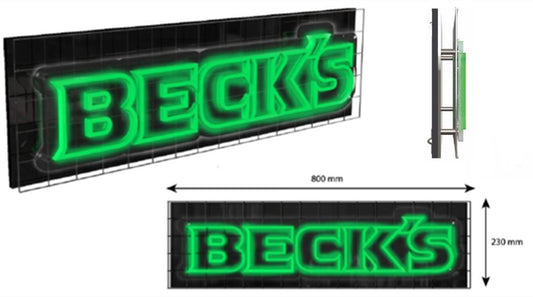 BECKS BACKBAR DISPLAY ILLUMINIERT