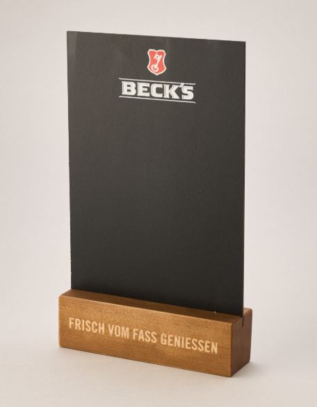 TISCHAUFSTELLER KREIDETAFEL BECKS
