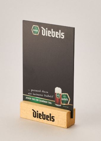 TAISCHAUFSTELLER KREIDETAFEL DIEBELS ALT