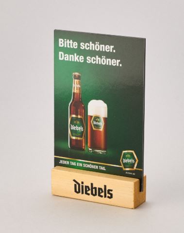 TAISCHAUFSTELLER KREIDETAFEL DIEBELS ALT