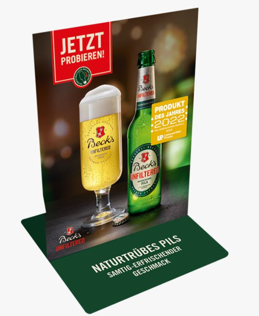 TISCHAUFSTELLER BECKS UNFILTERED STICK & GLIDE (1 PC)